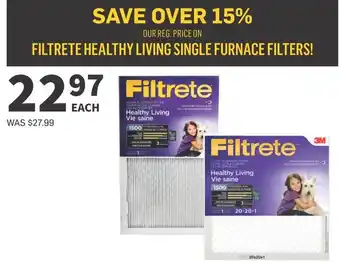 Co-op Filtrete healthy living single furnace filters offer