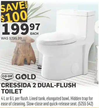 Co-op Cressida 2 dual-flush toilet offer