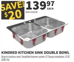 Co-op Kindred kitchen sink double bowl offer