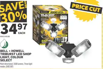 Co-op Bell + howell triburst led shop light, colour select offer