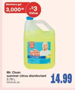 Wholesale Club SUMMER CITRUS DISINFECTANT, 3.78 L offer