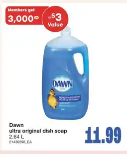 Wholesale Club ULTRA ORIGINAL DISH SOAP, 2.64 L offer