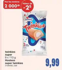 Wholesale Club TWINKIES SUPER, 9 x 113 g offer