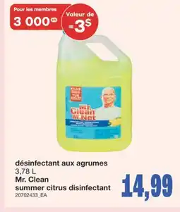 Wholesale Club DÉSINFECTANT AUX AGRUMES 3,78 L offer