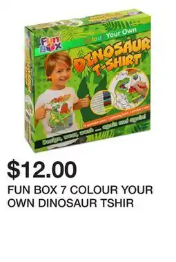 Chapters Indigo FUN BOX 7 COLOUR YOUR OWN DINOSAUR TSHIR offer