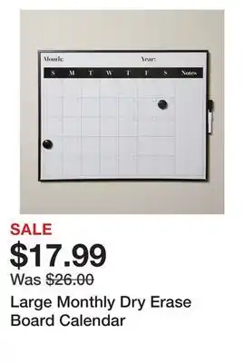 Chapters Indigo Large Monthly Dry Erase Board Calendar offer