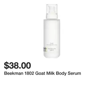 TSC Stores Beekman 1802 Goat Milk Body Serum offer