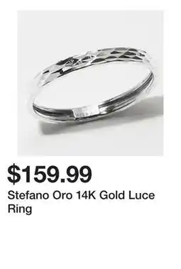 TSC Stores Stefano Oro 14K Gold Luce Ring offer