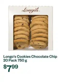 Voilà Longo's Cookies Chocolate Chip 20 Pack 750 g offer