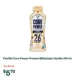 Voilà Fairlife Core Power Protein Milkshake Vanilla 414 ml offer