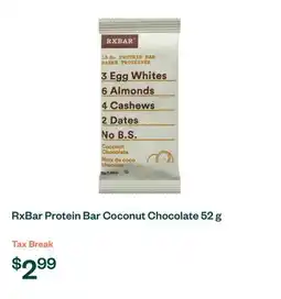 Voilà RxBar Protein Bar Coconut Chocolate 52 g offer