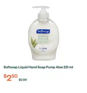 Voilà Softsoap Liquid Hand Soap Pump Aloe 221 ml offer