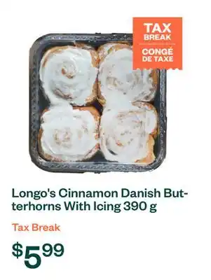 Voilà Longo's Cinnamon Danish Butterhorns With Icing 390 g offer