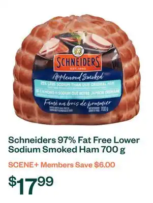 Voilà Schneiders 97% Fat Free Lower Sodium Smoked Ham 700 g offer