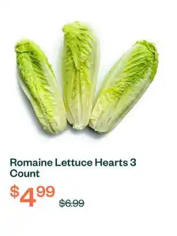 Voilà Romaine Lettuce Hearts 3 Count offer