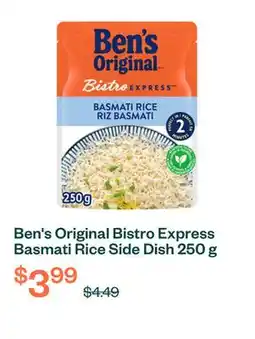 Voilà Ben's Original Bistro Express Basmati Rice Side Dish 250 g offer