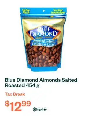 Voilà Blue Diamond Almonds Salted Roasted 454 g offer