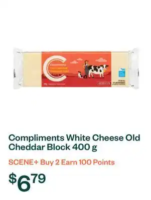 Voilà Compliments White Cheese Old Cheddar Block 400 g offer