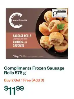 Voilà Compliments Frozen Sausage Rolls 576 g offer