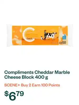 Voilà Compliments Cheddar Marble Cheese Block 400 g offer