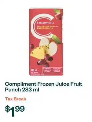 Voilà Compliment Frozen Juice Fruit Punch 283 ml offer