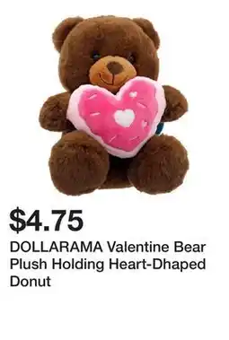 Dollarama DOLLARAMA Valentine Bear Plush Holding Heart-Dhaped Donut offer