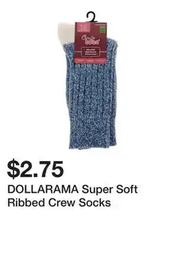 Dollarama DOLLARAMA Super Soft Ribbed Crew Socks offer