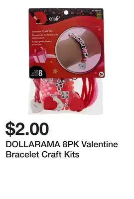 Dollarama DOLLARAMA 8PK Valentine Bracelet Craft Kits offer