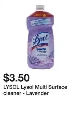 Dollarama LYSOL Lysol Multi Surface cleaner - Lavender offer