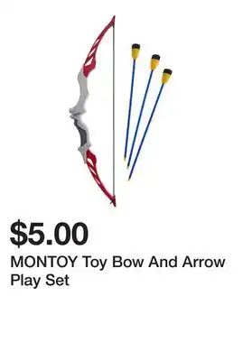 Dollarama MONTOY Toy Bow And Arrow Play Set offer