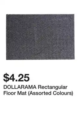 Dollarama DOLLARAMA Rectangular Floor Mat (Assorted Colours) offer