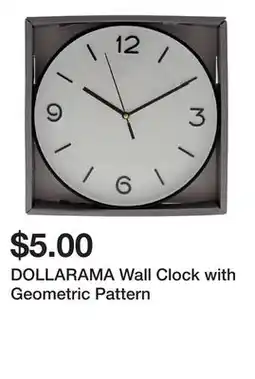 Dollarama DOLLARAMA Wall Clock with Geometric Pattern offer