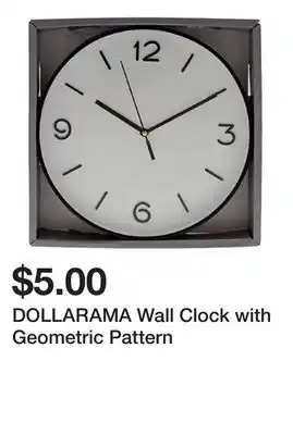 Dollarama DOLLARAMA Wall Clock with Geometric Pattern offer