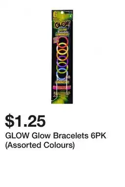 Dollarama GLOW Glow Bracelets 6PK (Assorted Colours) offer