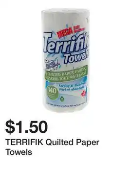 Dollarama TERRIFIK Quilted Paper Towels offer