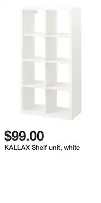 IKEA KALLAX Shelf unit, white offer