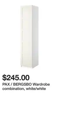 IKEA PAX / BERGSBO Wardrobe combination, white/white offer