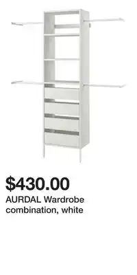 IKEA AURDAL Wardrobe combination, white offer