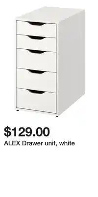 IKEA ALEX Drawer unit, white offer