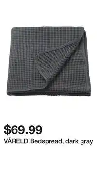 IKEA VÅRELD Bedspread, dark gray offer