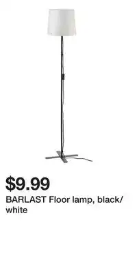 IKEA BARLAST Floor lamp, black/white offer