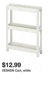 IKEA VESKEN Cart, white offer