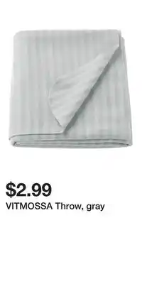 IKEA VITMOSSA Throw, gray offer