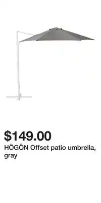 IKEA HÖGÖN Offset patio umbrella, gray offer