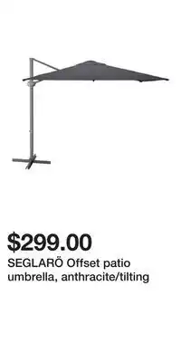 IKEA SEGLARÖ Offset patio umbrella, anthracite/tilting offer