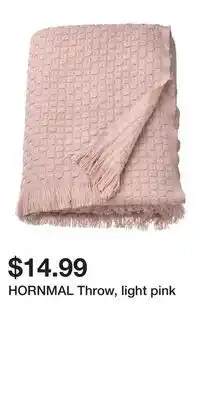 IKEA HORNMAL Throw, light pink offer