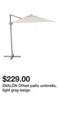 IKEA SVALÖN Offset patio umbrella, light gray-beige offer