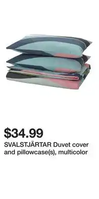 IKEA SVALSTJÄRTAR Duvet cover and pillowcase(s), multicolor offer