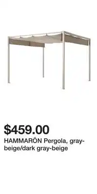 IKEA HAMMARÖN Pergola, gray-beige/dark gray-beige offer