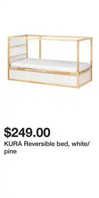 IKEA KURA Reversible bed, white/pine offer